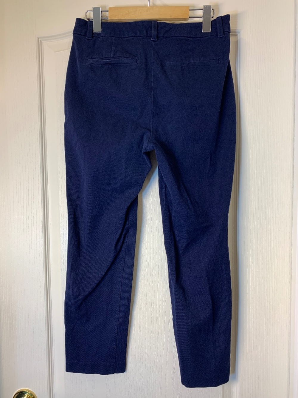 GAP Women’s Navy Blue Stretch Chino Pants Size 8 Classic Casual Office Cotton - Picture 2 of 9